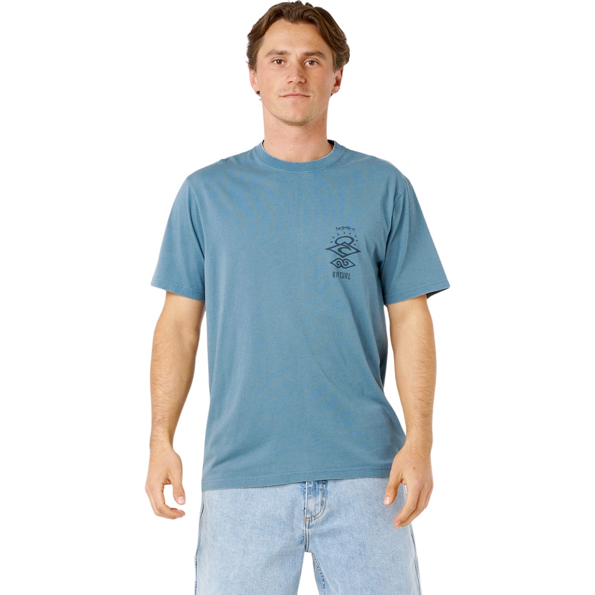 2026 Rip Curl Mens Search Icon Tee 0X9MTE - Bluefin